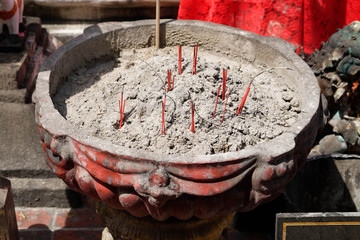 incense burner in thai temple