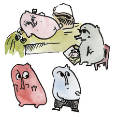 comical characters_man_watercolor