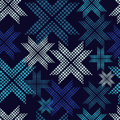 Polka dot seamless pattern. Ethnic traditional figures. Geometric background. Can be used for wallpaper, textile, invitation card, wrapping, web page background.