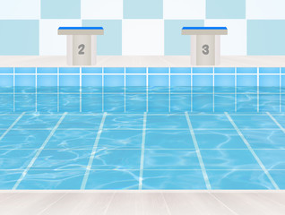 illustration of the swimming pool