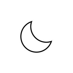 Obraz na płótnie Canvas Moon Outline Icon Vector
