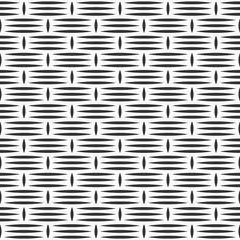 Abstract seamless pattern with stripes lattice. Geometric ornament grid. Vector monochrome background.