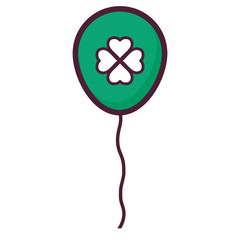 balloon helium with st patrick clover leaf