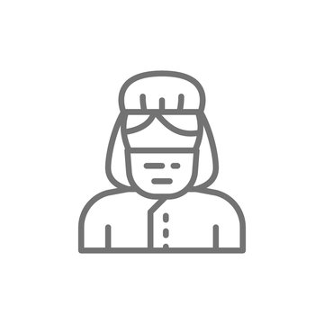 recommend clip art: Gynecologist, obstetrician, doctor line icon.
