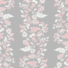 Seamless vintage floral background. Vector wallpaper