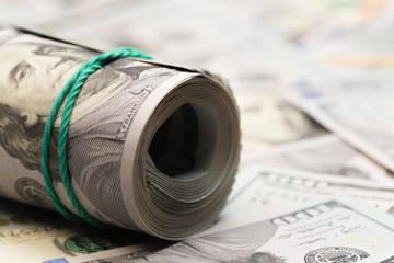 100 usa dollar bills , image.