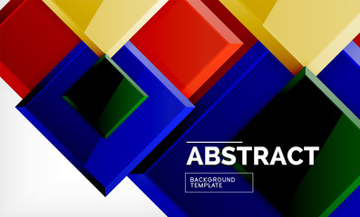 Geometric abstract background, modern square design