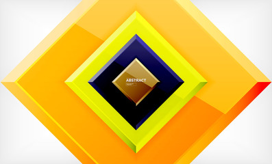 Geometric abstract background, modern square design