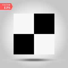 Chess board icon. Checkered with squares. eps10