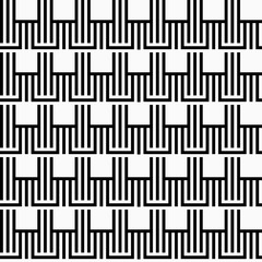 Abstract seamless pattern. Stripes lattice. Modern stylish texture. Monochrome trellis.