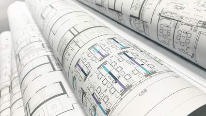 plot plan drawing roll paper