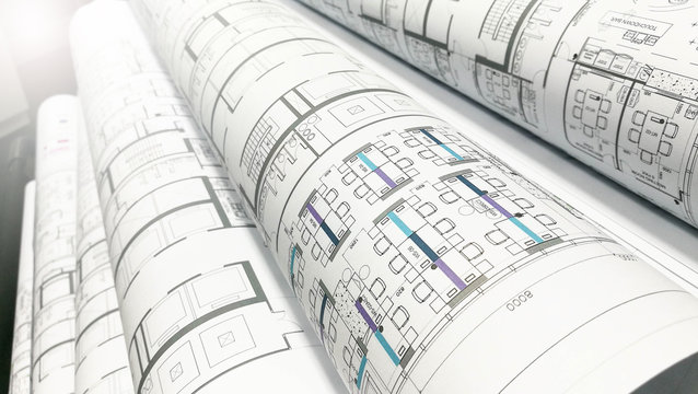 plot plan drawing roll paper