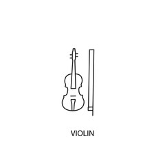 Violin vector icon, outline style, editable stroke