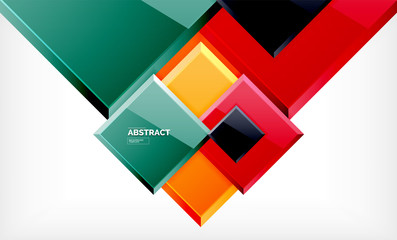 Square abstract background, glossy geometric design