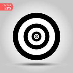 Target Icon Vector. Simple flat symbol. Perfect Black pictogram illustration on white background.