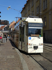 Strassenbahn in der Stadt