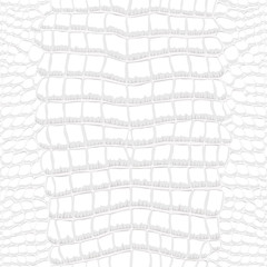 Crocodile Skin Gray and White Seamless Pattern