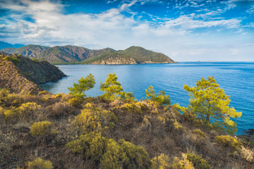 Fototapeta premium Wild nature of turkish sea coast