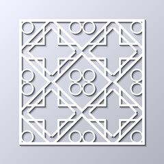 Retro art deco vintage pattern. Geometric ornamental white vintage texture on grey background.