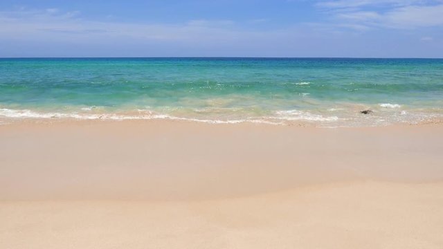 Amazing view of tropical beach with cal cool weather.