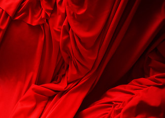red fabric in folds