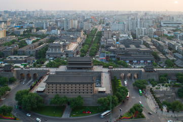 panoramic view of  xi'an