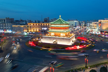 Xi'an, Beijing, China, night scene