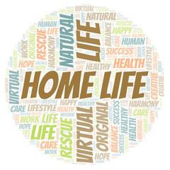 Fototapeta premium Home Life word cloud.