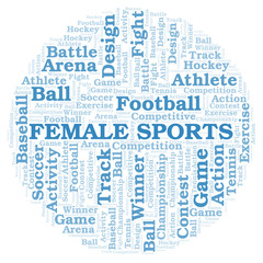 Female Sports word cloud.