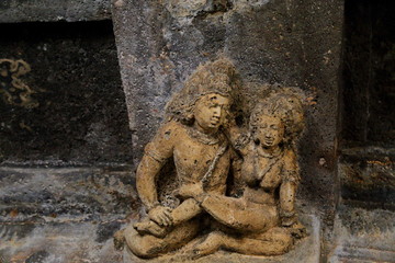 Ajanta caves, India. The Ajanta Caves in Maharashtra state are Buddhist caves monuments