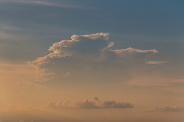 Beautiful clouds at sunset time.