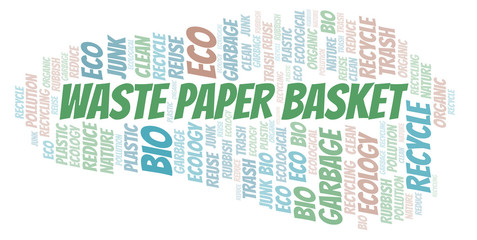 Waste Paper Basket word cloud.