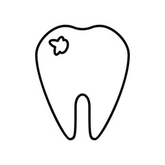 tooth on white background