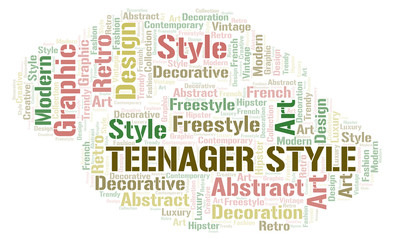 Teenager Style word cloud.