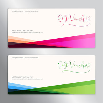 Gift Certificate, Voucher, Gift Card Or Cash Coupon Template In Vector Format