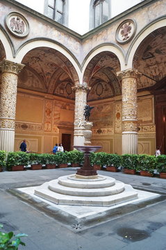 First Courtyard Of Michelozzo, Palazzo Vecchio, Florence, Italy