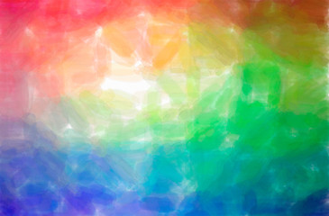 Abstract illustration of blue, yellow, green and red Watercolor background