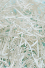 Macro photo of white paper decor material