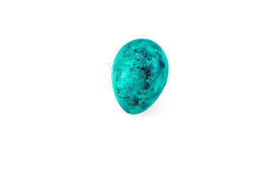 Colorful handmade easter egg isolated on a white background
