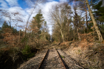 Eifelbahn durch Sturm blockiert