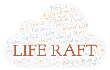 Life Raft word cloud.