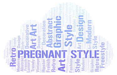 Obraz premium Pregnant Style word cloud.