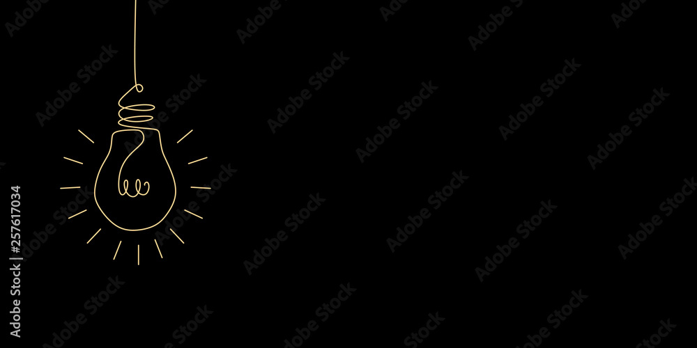 Poster drawing a continuous line of simple lights.