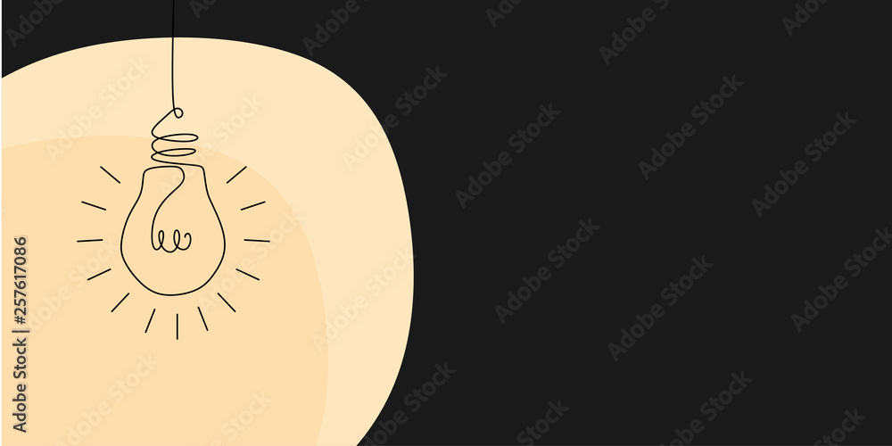 Poster drawing a continuous line of simple lights.