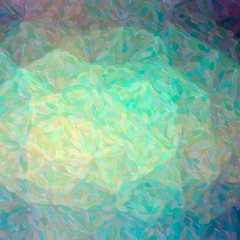 Illustration of Square blue, green and yellow Long dots pointillism background.