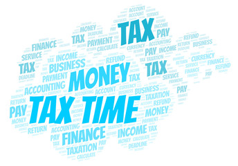 Obraz premium Tax Time word cloud.