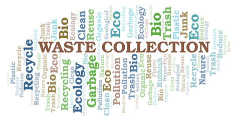 Fototapeta premium Waste Collection word cloud.