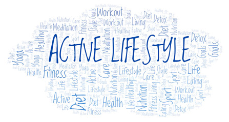 Active Lifestyle word cloud.