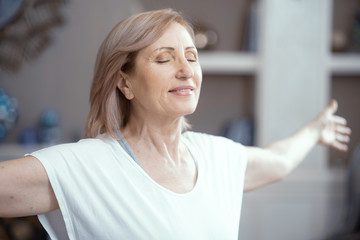 Woman doing yoga meditation