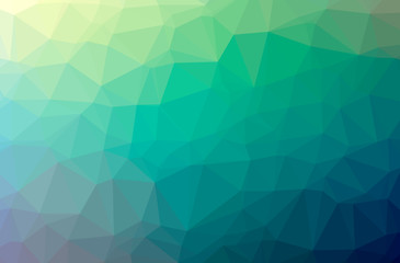 Illustration of abstract Blue And Green horizontal low poly background. Beautiful polygon design pattern.